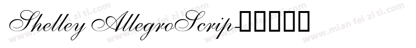 Shelley AllegroScrip字体转换
